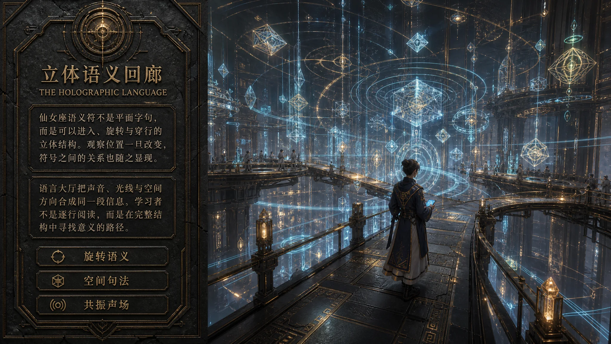 以立体光印承载完整语义的仙女座文明资讯图