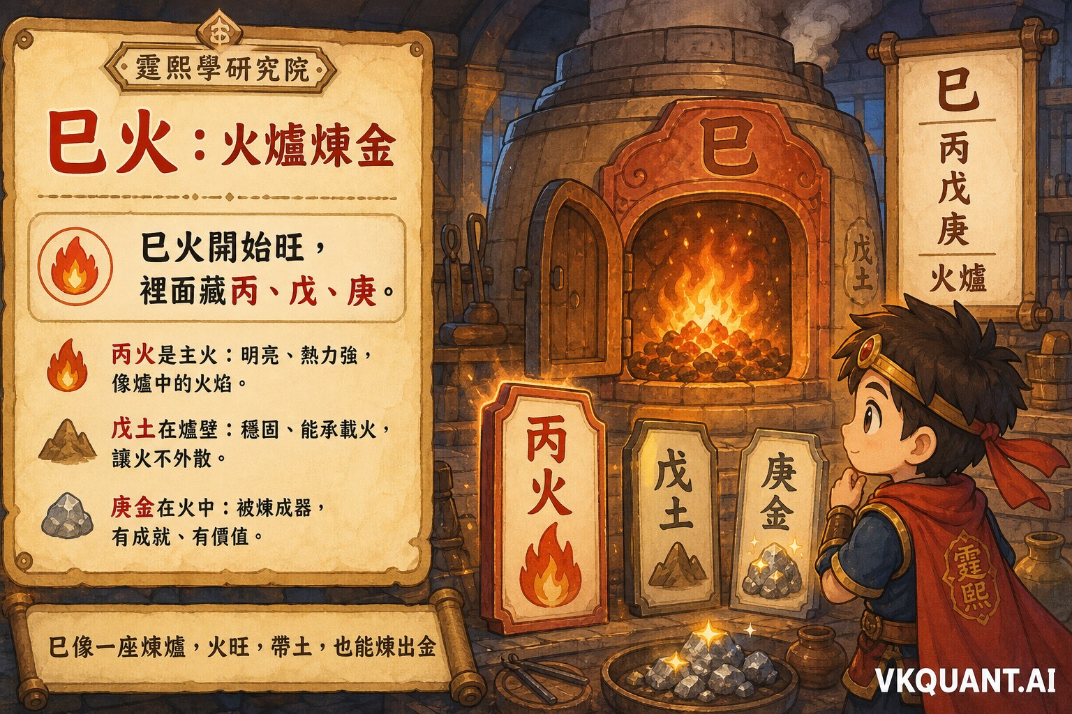 巳火藏丙戊庚教學插圖